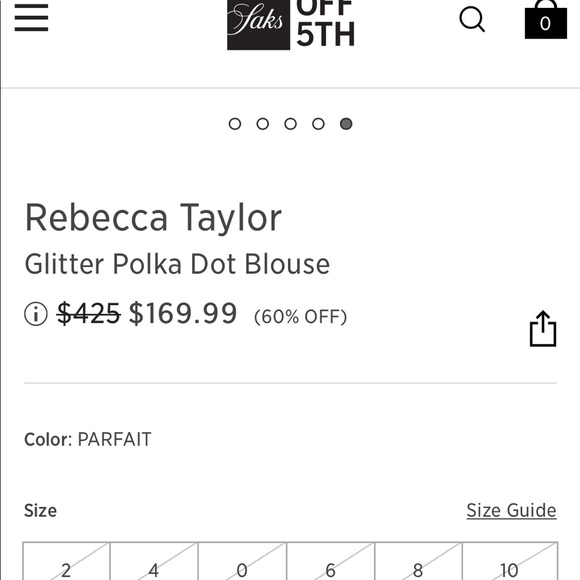 Rebecca Taylor Glitter Polka Dot Blouse - Picture 11 of 11